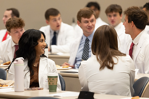 Medical students in auditorium