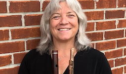 Pictured is USA faculty flutist Dr. Andra Bohnet.