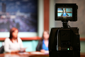 Image of students working in studio.