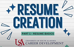 Watch our Four Part Resume Creation
