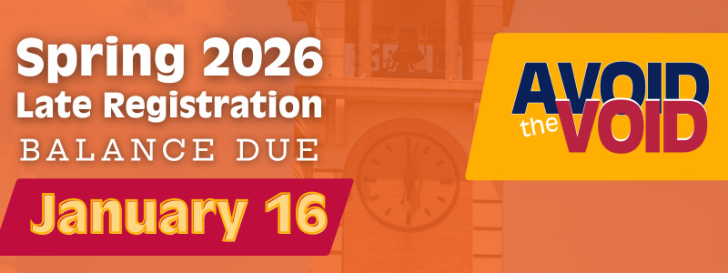 Spring 2026 Late Registration Balance Due January 16