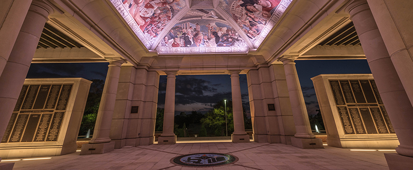 Center of Bell Tower with mural