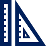 Icon depicting measuring tools