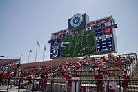 media relations photography - Hancock Whitnet Stadium score board