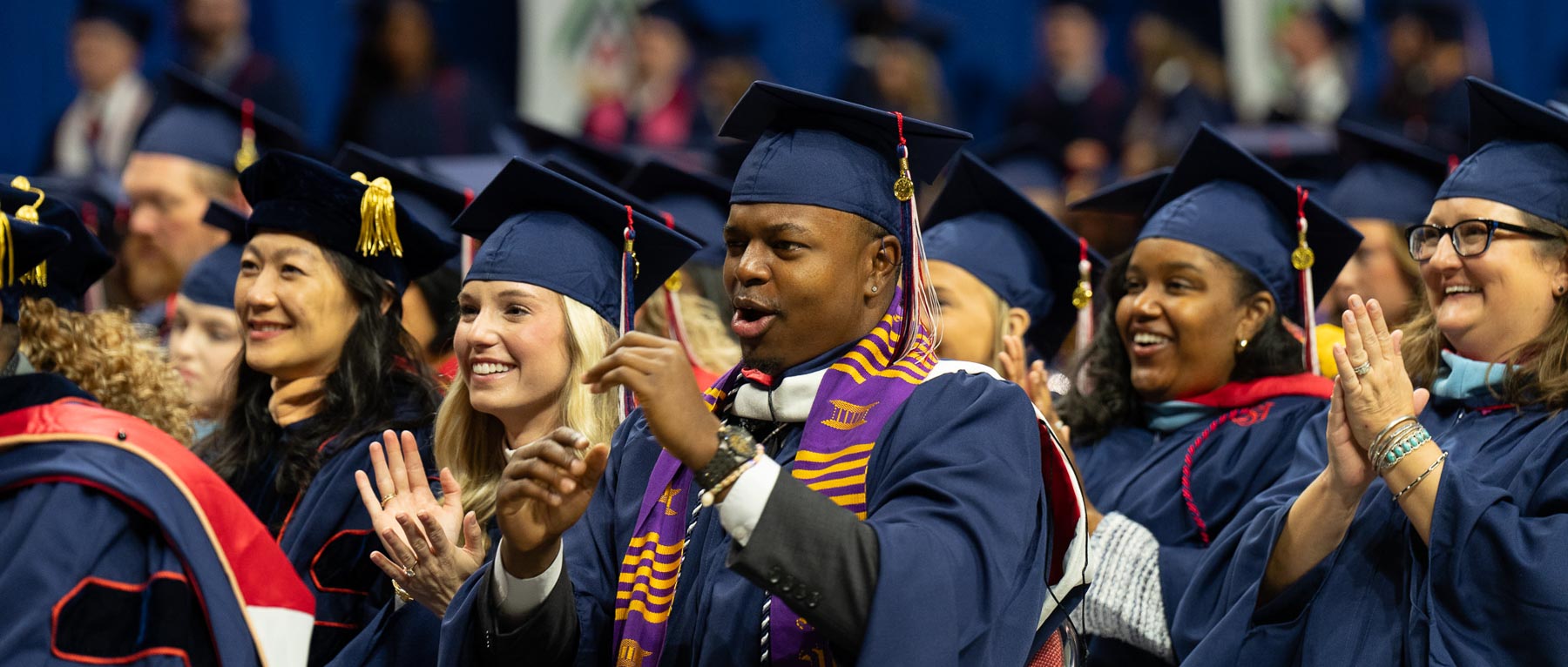 Mobile Mayor Sandy Stimpson delivered the Commencement address at the USA Mitchell Center. 