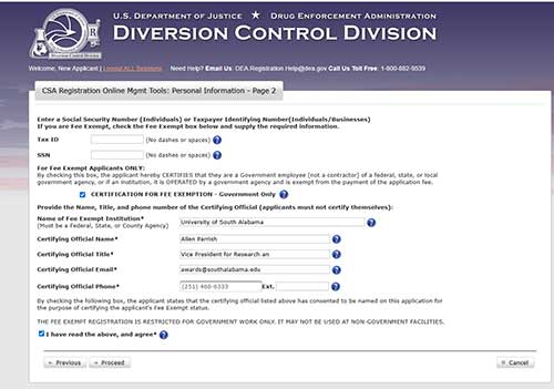 Screenshot of Diversion Control Division