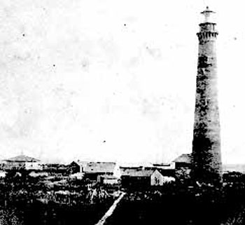 Sand Island lighthouse in Mobile Bay